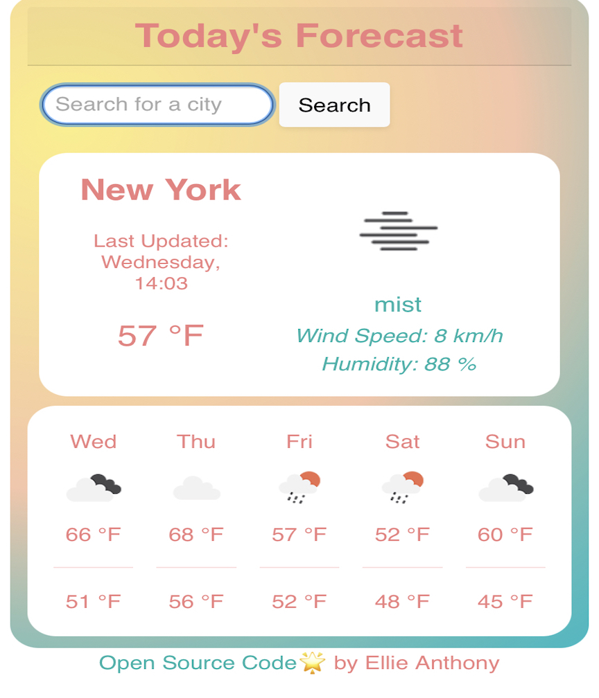 React weather app